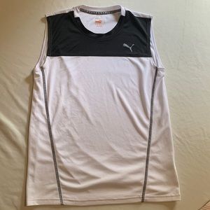 White Sleeveless Shirt Puma